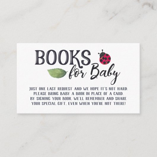 D'accompagnement Livres Ladybug pour la carte de boîtier pour bébé (Devant)