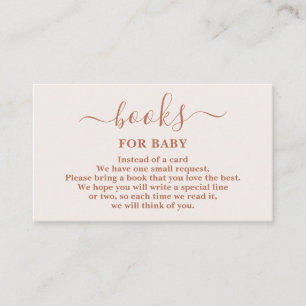 D'accompagnement Livres minimalistes rose pâle pour la carte fille 