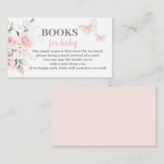 D'accompagnement Livres papillon pour carte d'enceinte pour bébé fi (Devant / Derrière)