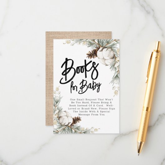 D'accompagnement Livres Pinecone Spruce Pour Carte Boîtier Bébé (Devant/Arrière en situation)