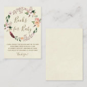 D'accompagnement livres pour bébé carte de demande de livre boho fl (Devant / Derrière)