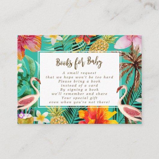 D'accompagnement livres pour bébé carte de demande flamingo (Devant)