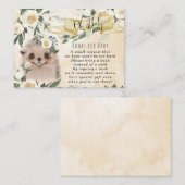 D'accompagnement livres pour bébé hérisson pour bébé carte de deman (Devant / Derrière)