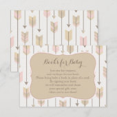 D'accompagnement Livres pour bébé Insertion carte Blush Rose et Tan (Devant / Derrière)