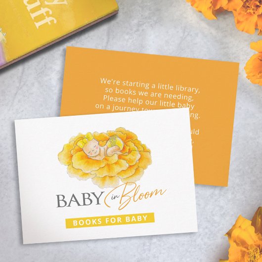 D'accompagnement Livres pour bébé jaune bébé en fleurs Carte jointe