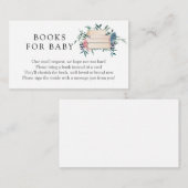 D'accompagnement Livres rose et bleu Floral pour Baby insert carte (Devant / Derrière)