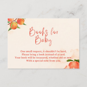 D'accompagnement Livres Sweet Peach pour carte bébé – Thème fruit