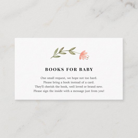 D'accompagnement Livres Tulipe rose pour Baby insert carte (Devant)