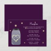 D'accompagnement Lucioles dans une carte de réception d'amour de co (Devant / Derrière)