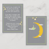 D'accompagnement Lune et étoiles apportent une carte de livre (Devant / Derrière)