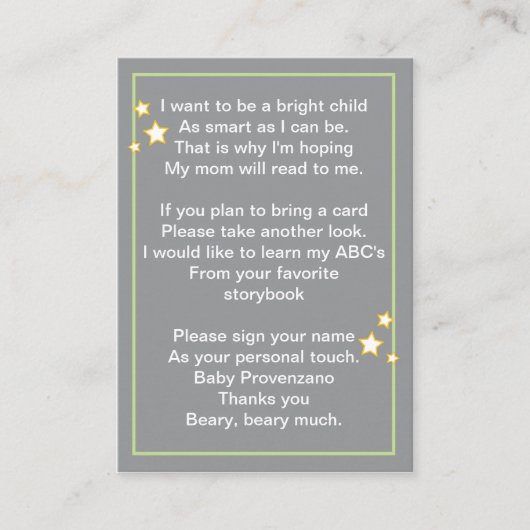 D'accompagnement Lune et étoiles apportent une carte de livre (Devant)