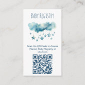 D'accompagnement Lune et étoiles baby shower QR Code Carte d'enregi (Devant)