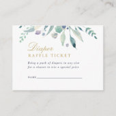 D'accompagnement Luxe Baby shower Floral Carte Raffle (Devant)