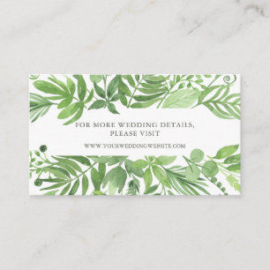 D'accompagnement Luxe Feuille   Carte de site Web Mariage végétal v
