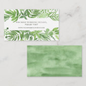 D'accompagnement Luxe Feuille | Carte de site Web Mariage végétal v (Devant / Derrière)