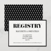 D'accompagnement M. et Mme Modern Bold Mariage Carte d'enregistreme (Devant / Derrière)