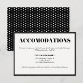 D'accompagnement M. et Mme Modern Bold Mariage Carte d'hébergement (Devant / Derrière)