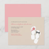 D'accompagnement M. & Mme Flip Flops Carte de réception de mariage  (Devant / Derrière)
