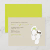 D'accompagnement M. & Mme Flip Flops Carte de réception de mariage  (Devant / Derrière)