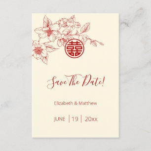 D'accompagnement Magnolia Chinese Wedding Enregistrer La Carte Date