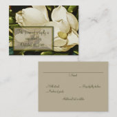 D'accompagnement Magnolias Mariage RSVP Carte de réponse (Devant / Derrière)