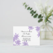 D'accompagnement Maisies violettes sur la carte de réception de mar (Debout devant)