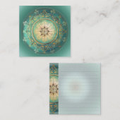 D'accompagnement Mandala Turquoise - Carte d'Enclosure, Félicitatio (Devant / Derrière)