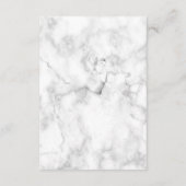 D'accompagnement Marbre blanc moderne Détails Mariage Carte de boît (Dos)