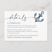 D'accompagnement Mariage balnéaire Détails Carte de fermeture (Devant)