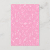 D'accompagnement Mariage blanc rose chaud détails Carte (Dos)