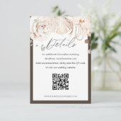 D'accompagnement Mariage de jardin beige et marron QR code carte de (Debout devant)