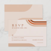 D'accompagnement Mariage de la carte de réponse Arch Boho Abstrait (Devant / Derrière)