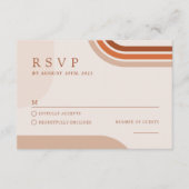 D'accompagnement Mariage de la carte de réponse Arch Boho Abstrait (Devant)