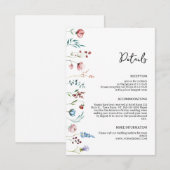 D'accompagnement Mariage de prairie fleur sauvage Détails Carte de  (Devant / Derrière)