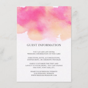 D'accompagnement Mariage Dreams Vibrant - Carte d'insertion / Rose 