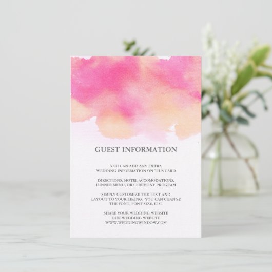 D'accompagnement Mariage Dreams Vibrant - Carte d'insertion / Rose  (Debout devant)