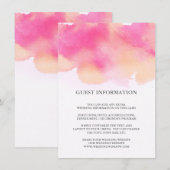 D'accompagnement Mariage Dreams Vibrant - Carte d'insertion / Rose  (Devant / Derrière)