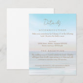 D'accompagnement Mariage en bord de plage Détails du lieu Carte de  (Devant / Derrière)