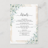 D'accompagnement Mariage Feuille Eucalyptus Détails Carte de boîtie (Devant)