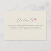 D'accompagnement Mariage Fleur sauvage Spring Détails Carte de boît (Devant)