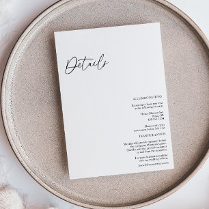 D'accompagnement Mariage moderne classique Détails Carte de boîtier