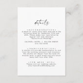 D'accompagnement Mariage moderne Détails Carte de boîtier (Devant)