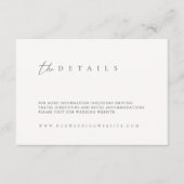 D'accompagnement Mariage moderne noir blanc Détails Carte de boîtie (Devant)