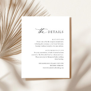 D'accompagnement Mariage moderne noir blanc Détails Carte de boîtie