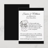 D'accompagnement Mariage noir et blanc - Carte de souhaits (Devant / Derrière)