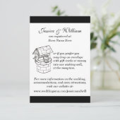 D'accompagnement Mariage noir et blanc - Carte de souhaits (Debout devant)