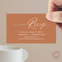 Mariage romantique moderne invite RSVP carte de ra