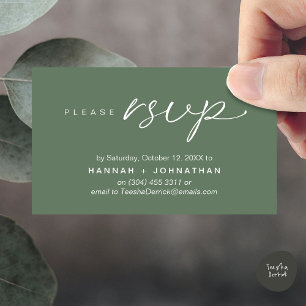 D'accompagnement Mariage romantique moderne invite RSVP carte de ra