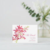 D'accompagnement Mariage rouge orchidée détails pratiques carte de (Debout devant)