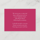 D'accompagnement Mariage rouge orchidée détails pratiques carte de (Dos)